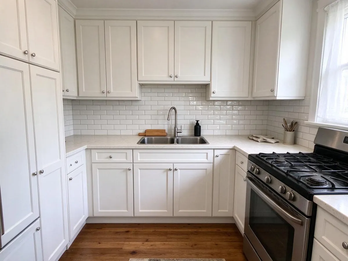 Navy cabinets only – Before